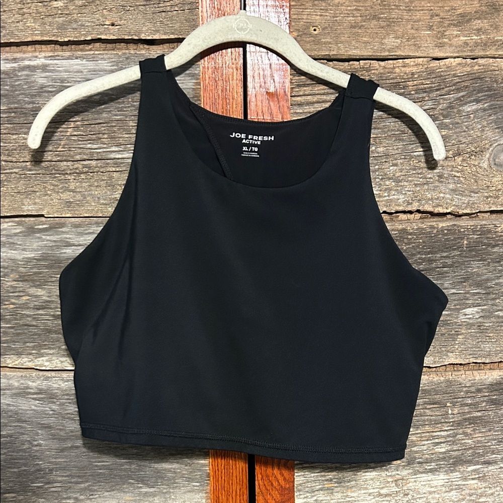 Joe Fresh Sleek Black Sports Bra Size XL Band 34 inches No Padding but could